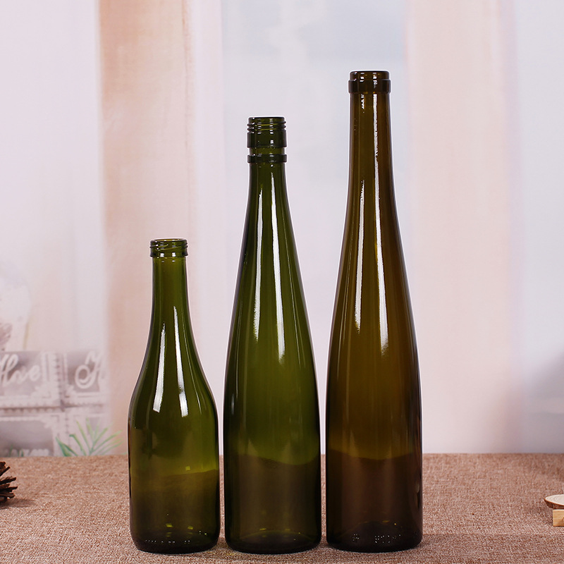Empty glass liquor bottle packing 500ml 750ml glass wine bottle with cork cover