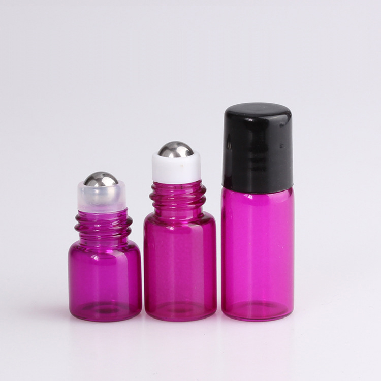 Empty glass perfume essential oil bottles roll on glass bottles