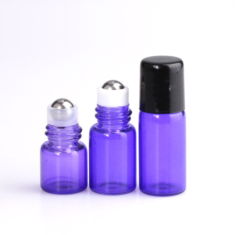 Empty glass perfume essential oil bottles roll on glass bottles