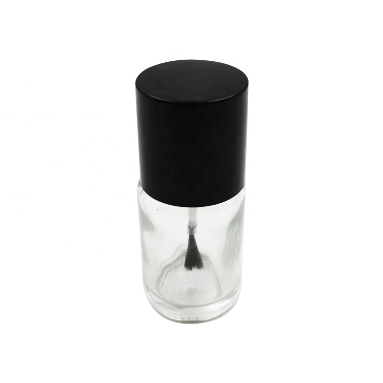 Empty glass uv gel nail polish bottle with cap and brush  nail polish bottle