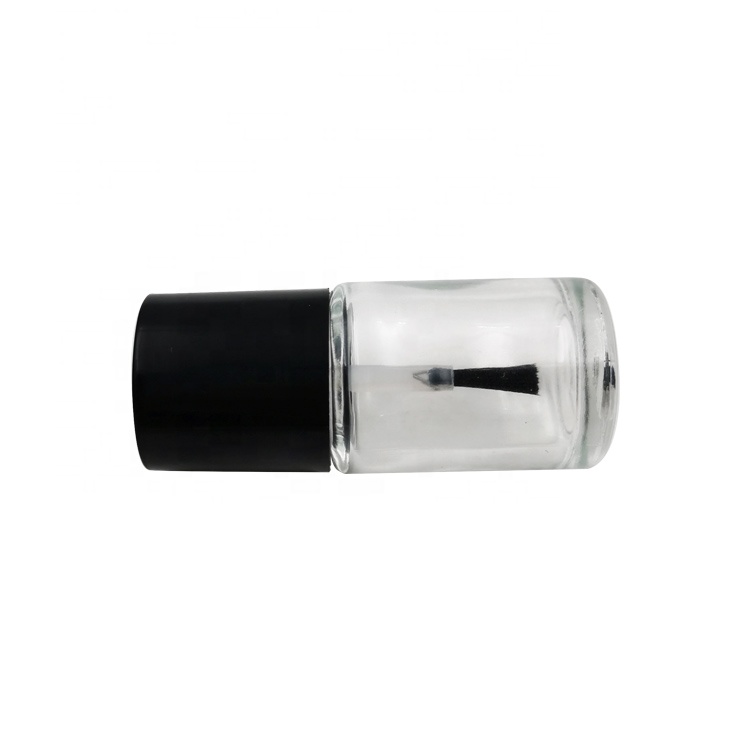 Empty glass uv gel nail polish bottle with cap and brush nail polish bottle