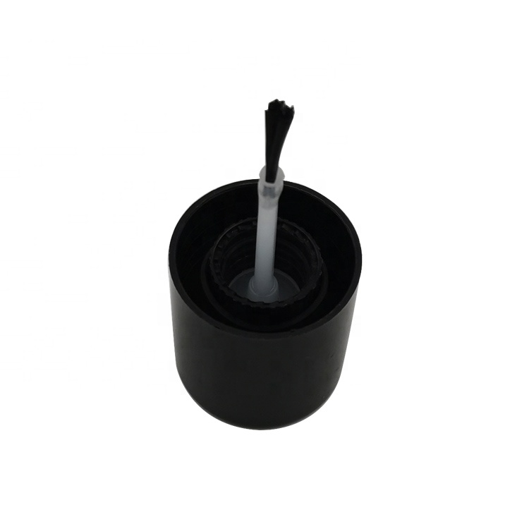 Empty glass uv gel nail polish bottle with cap and brush nail polish bottle