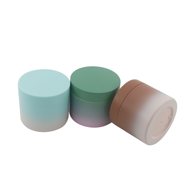 Empty gradient color 30g 50g round luxury PP cream jar Available in custom colors and sizes