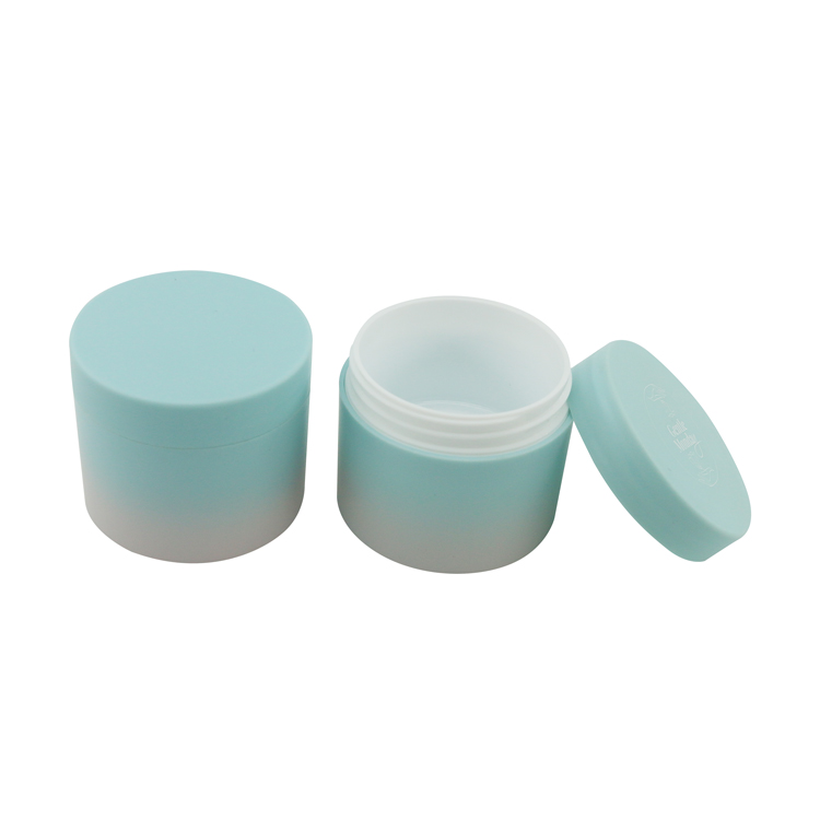 Empty gradient color 30g 50g round luxury PP cream jar Available in custom colors and sizes