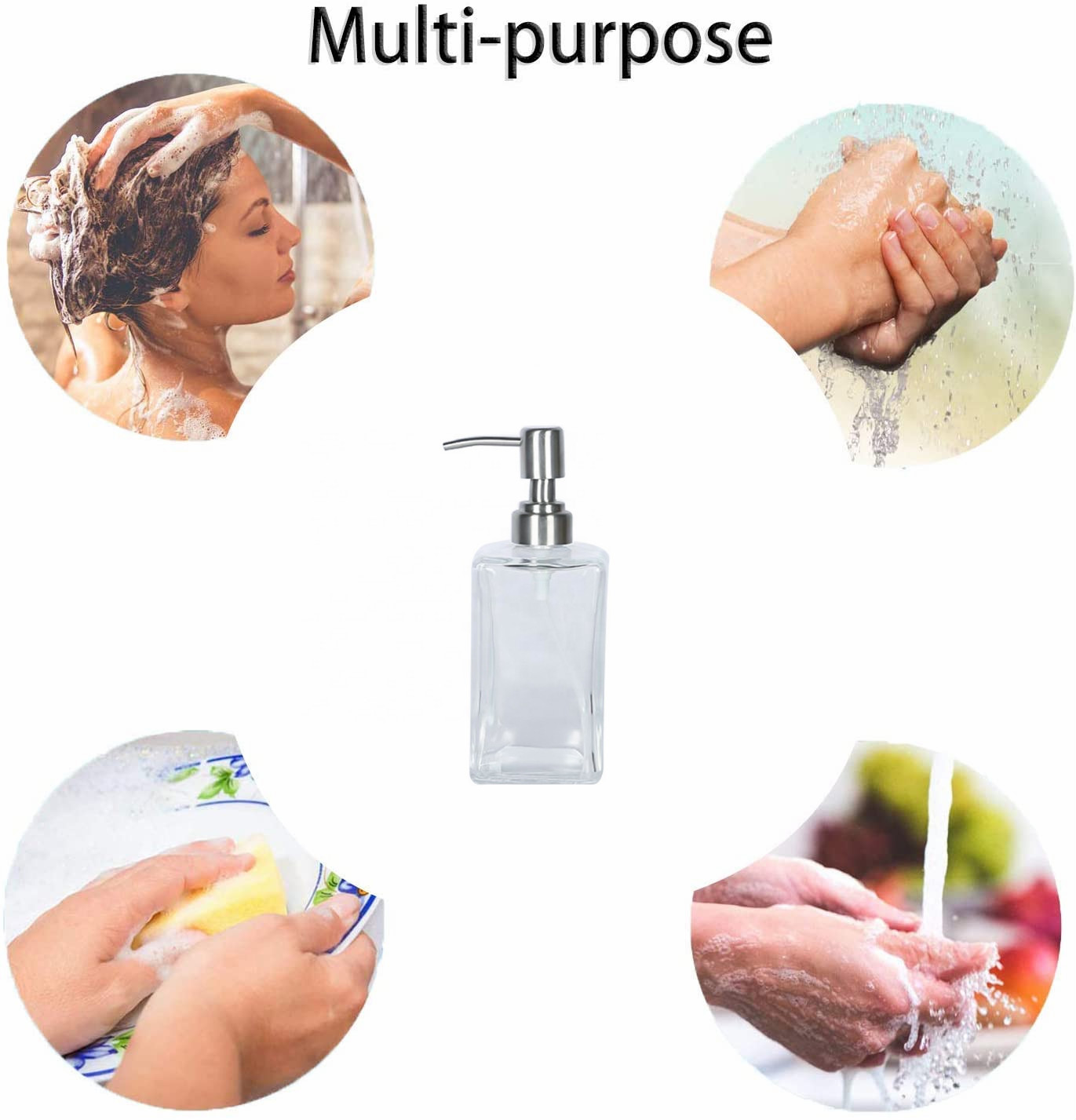 Empty hand sanitizer dispenser bottle eco-friendly multi shape glass hand wash foam pump bottle in india popular