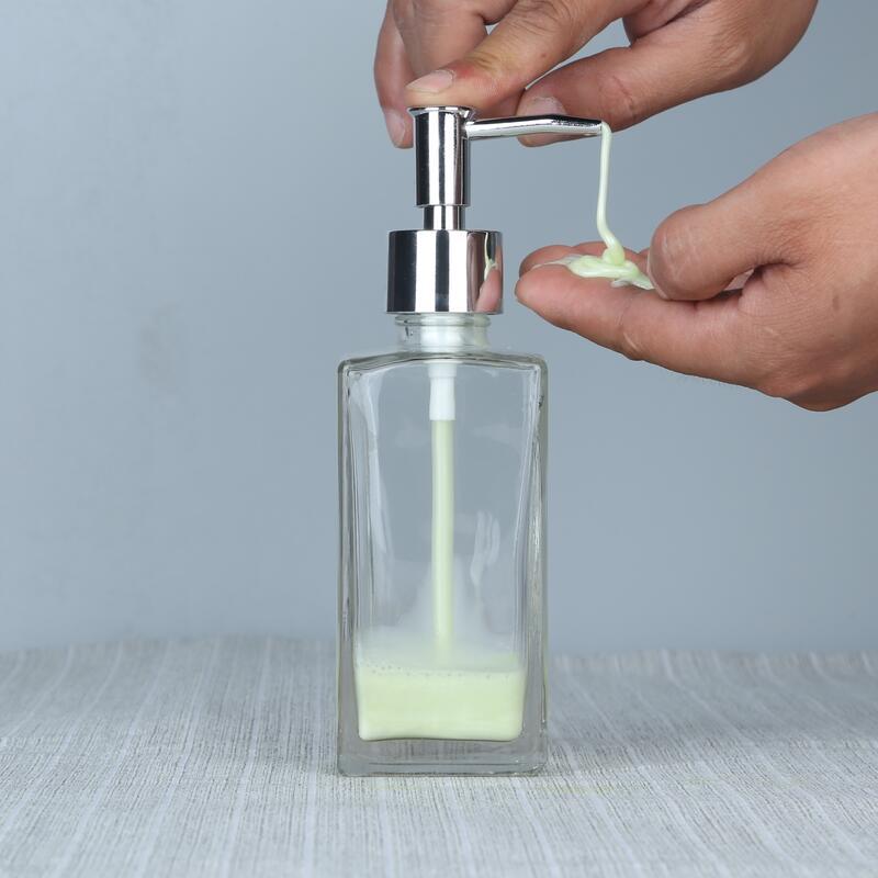 Empty hand sanitizer dispenser bottle eco-friendly multi shape glass hand wash foam pump bottle in india popular