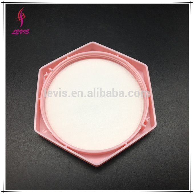 Empty hexagon flat plastic hair cream container 100 gram cream jar