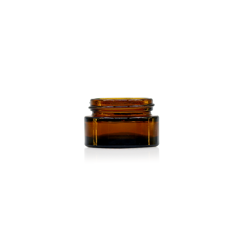 Empty high quality 5g 10g amber glass jar