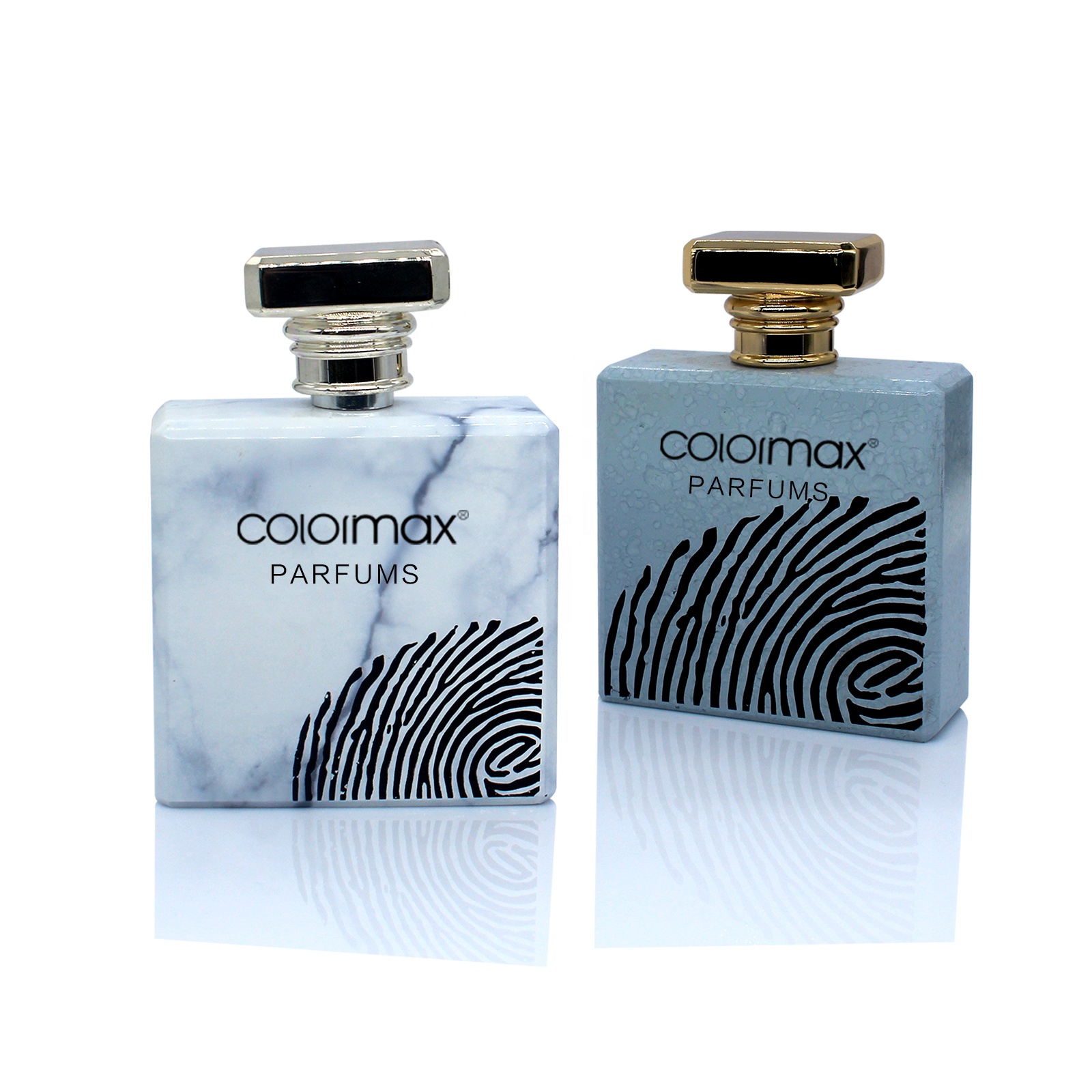 Empty high quality cylinder transparent OEM glass perfume bottle with pump sprayer atomizer perfume bottle square