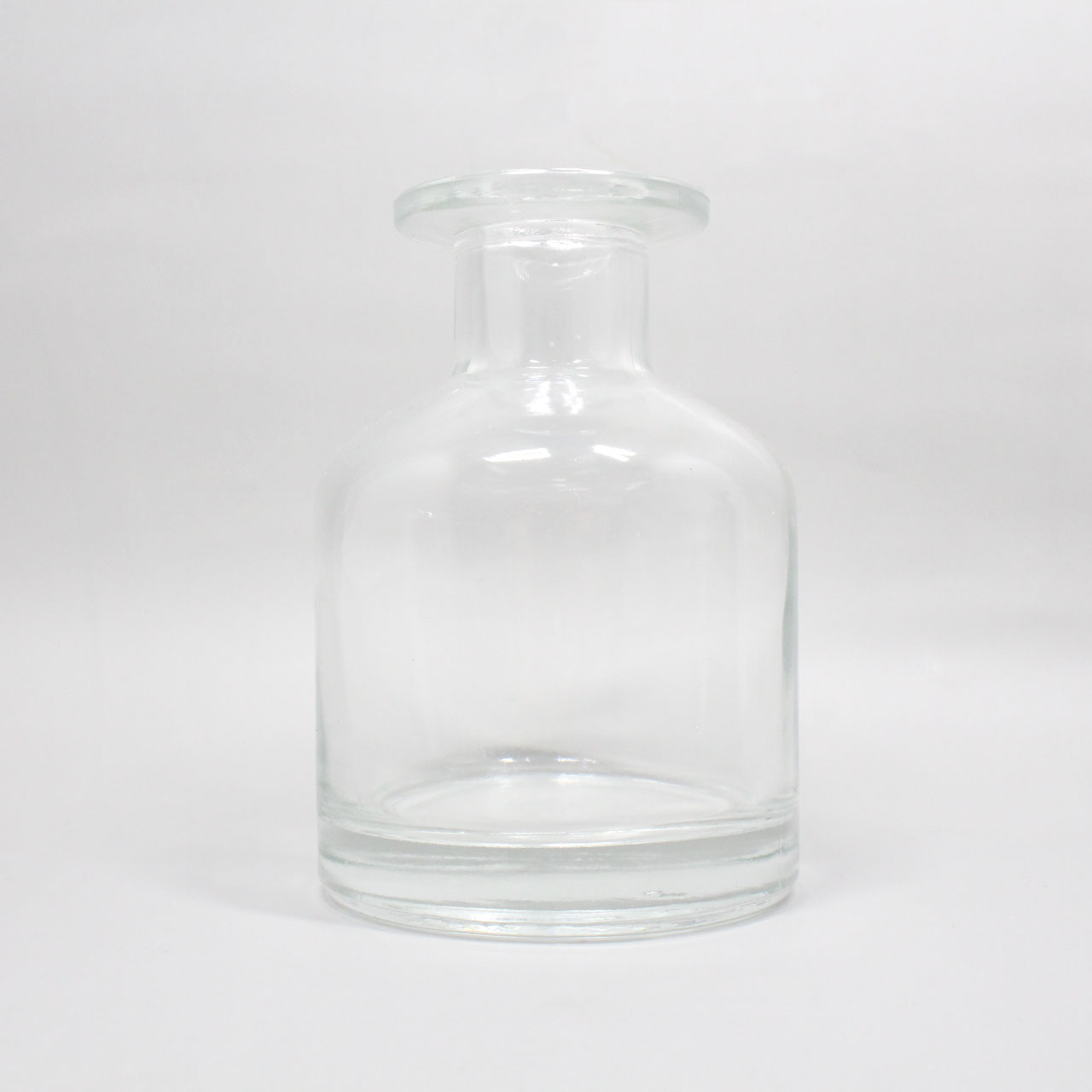 Empty hot sale round black glass aromatherapy reed diffuser fragrance glass bottle