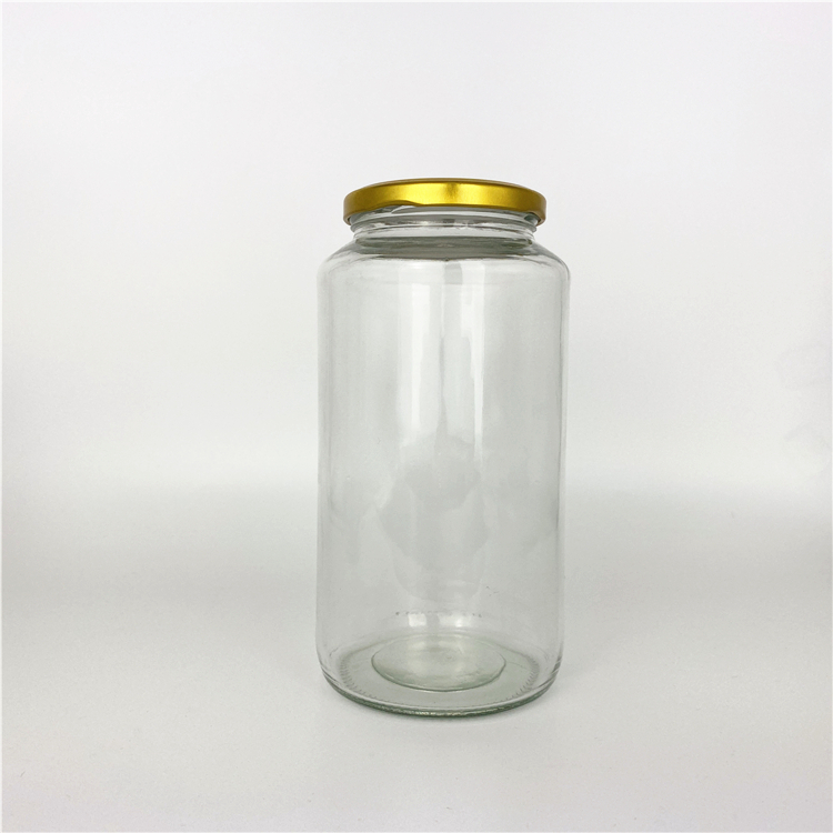 Empty large 900ml 1000ml virgin coconut oil food glass jar with 82mm lid food storage container