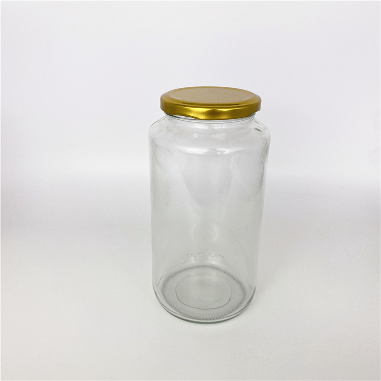 Empty large 900ml 1000ml virgin coconut oil food glass jar with 82mm lid food storage container