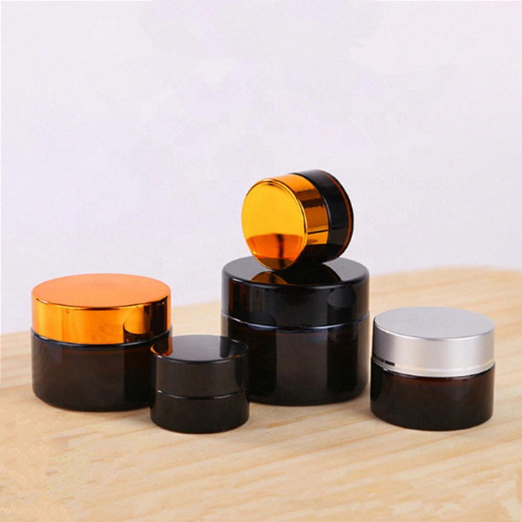 Empty lip oil eye face cream jar 15g cosmetic cream jars frosted glass body butter jars
