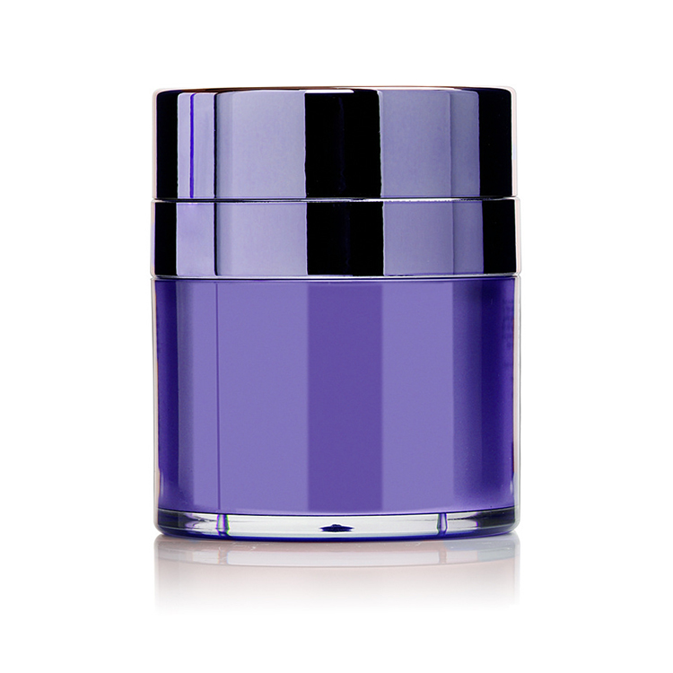 Empty lotion container purple cosmetic cream pump airless jar 50ml 50g