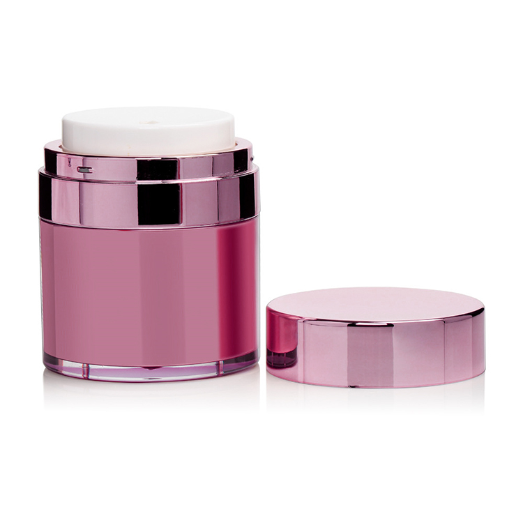Empty lotion container purple cosmetic cream pump airless jar 50ml 50g