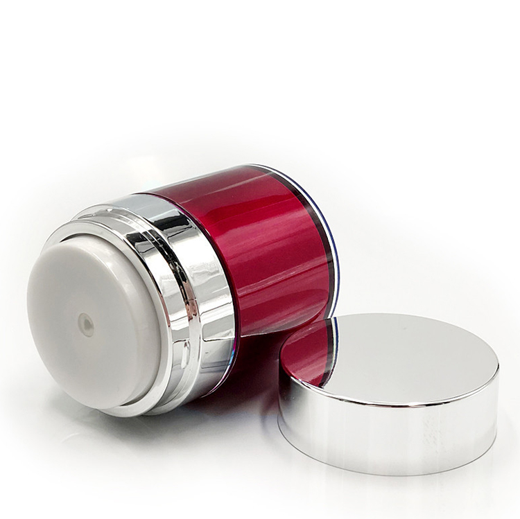 Empty lotion container purple cosmetic cream pump airless jar 50ml 50g