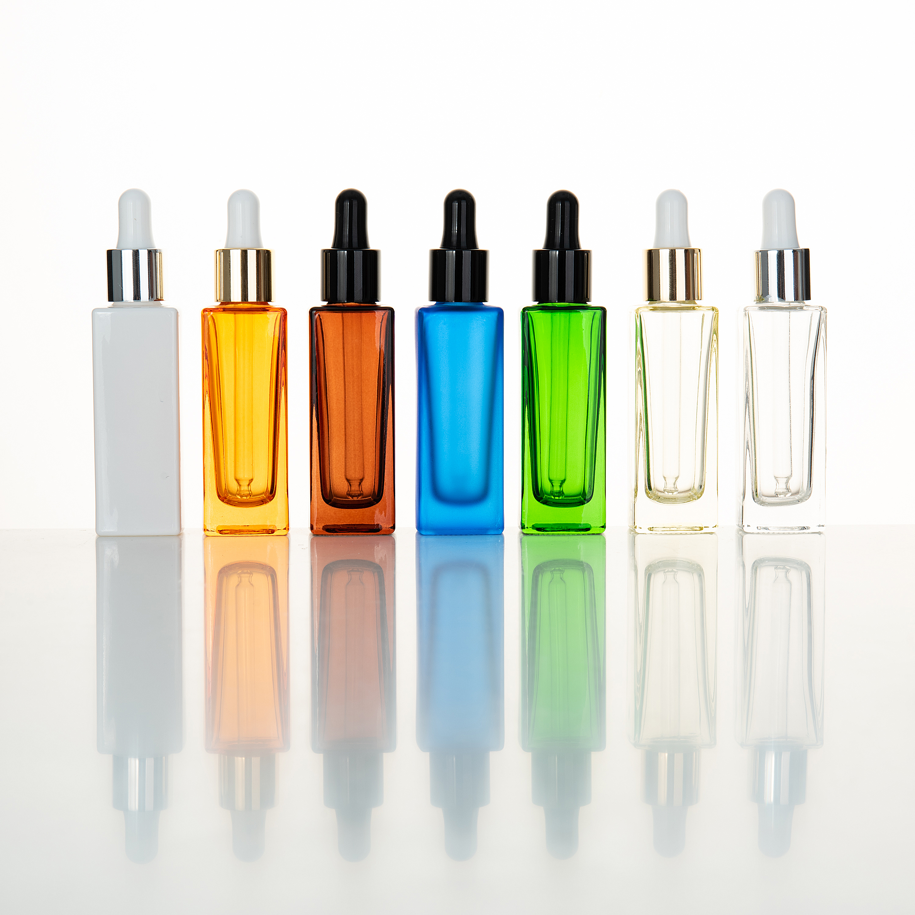 Empty luxury cosmetic bottle packaging oil cosmetic glass dropper bottle