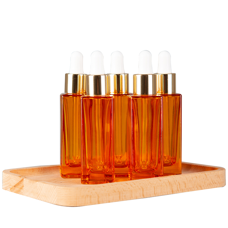 Empty luxury cosmetic bottle packaging oil cosmetic glass dropper bottle