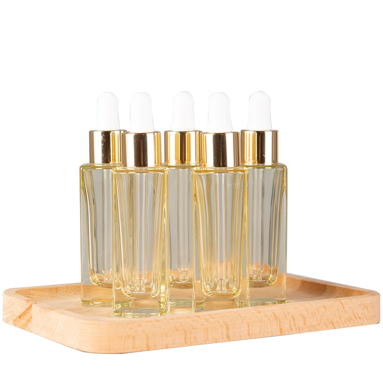 Empty luxury cosmetic bottle packaging oil cosmetic glass dropper bottle