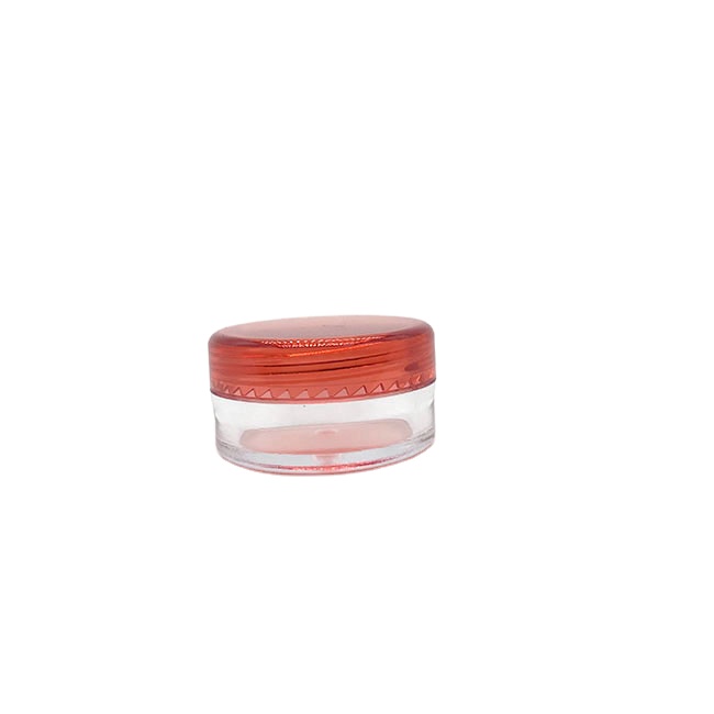 Empty mini round square clear 3g 5g plastic cream jars cosmetic containers