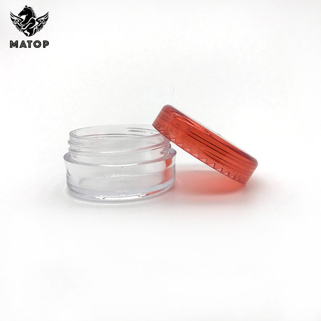 Empty mini round square clear 3g 5g plastic cream jars cosmetic containers