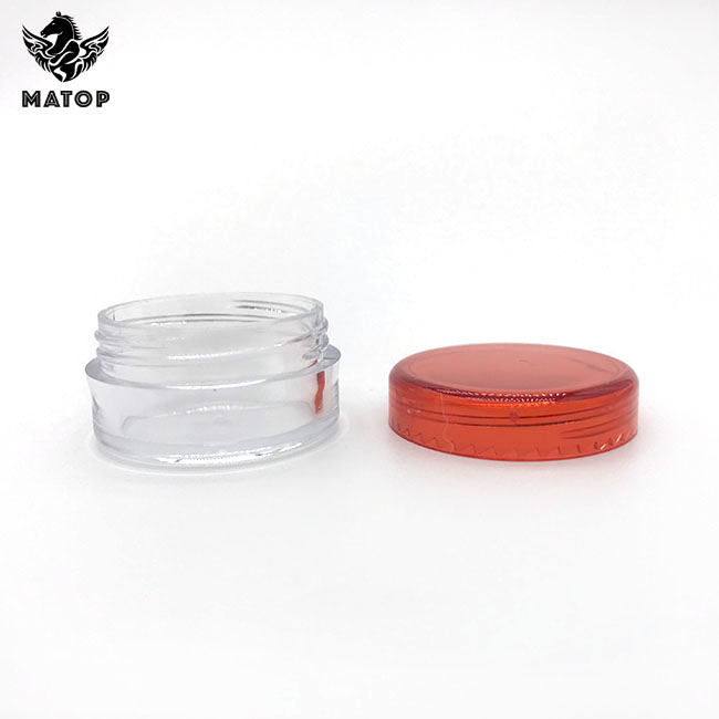 Empty mini round square clear 3g 5g plastic cream jars cosmetic containers