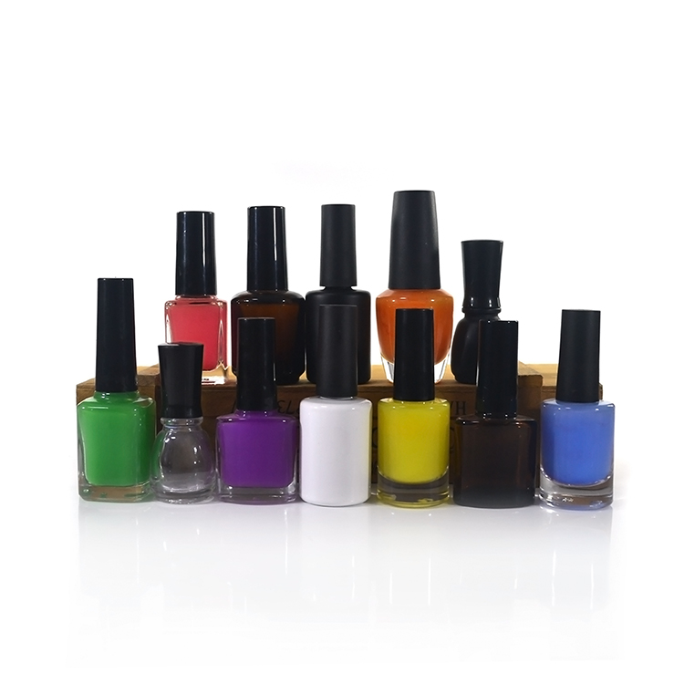 Empty nail polish glass bottle with brush and cap 5ml 7ml 9ml 10ml 11ml 14ml 15ml 17ml