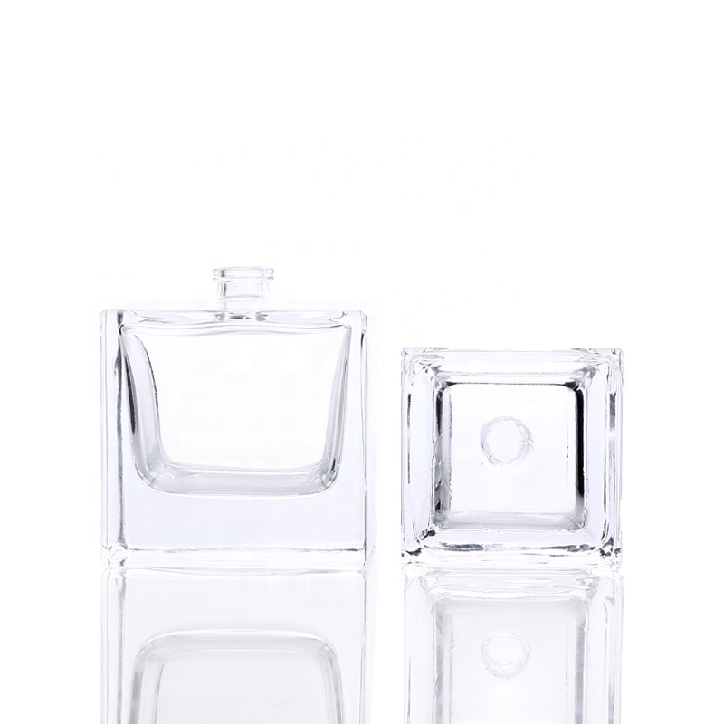 Empty perfume bottles 30ml 50ml 100ml Cube square perfume glass bottles
