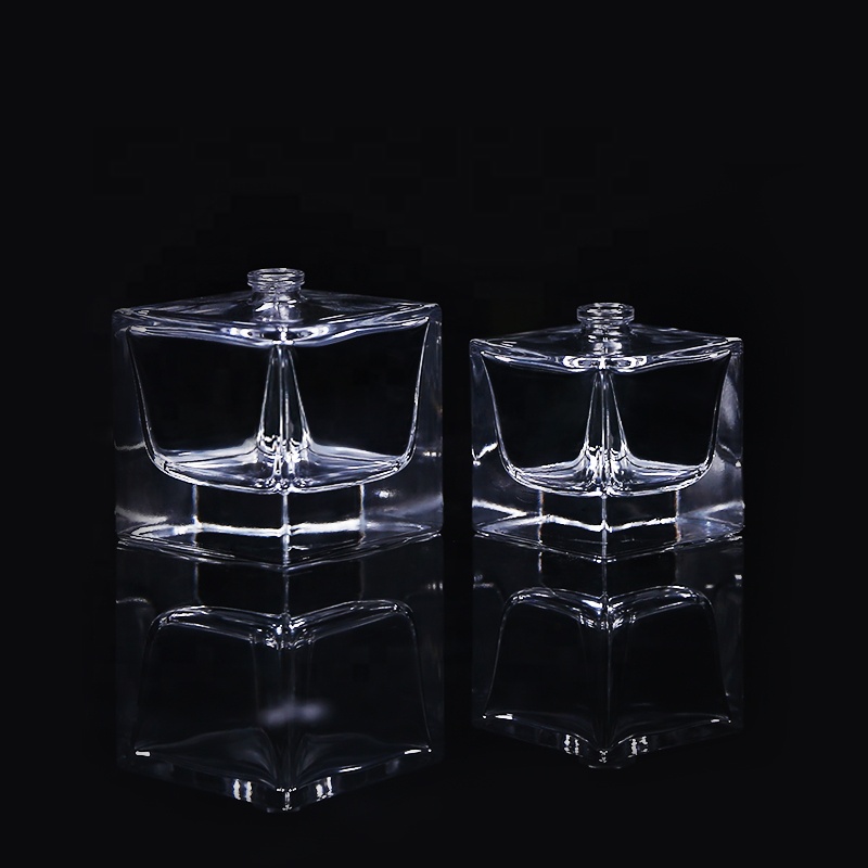 Empty perfume bottles 30ml 50ml 100ml Cube square perfume glass bottles