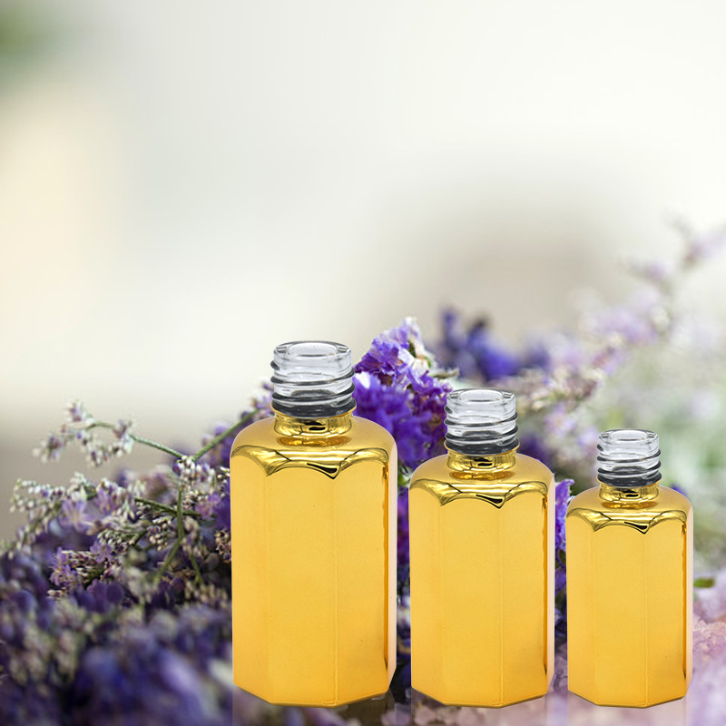 Empty perfume glass bottle makeup containers essential oil 50ml dropper bottles clear with packaging