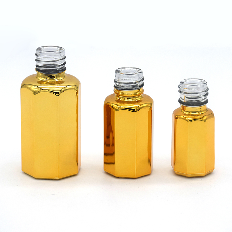 Empty perfume glass bottle makeup containers essential oil 50ml dropper bottles clear with packaging