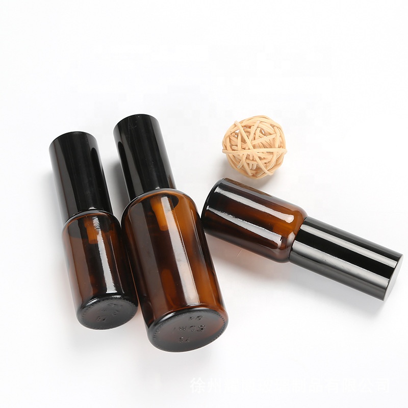 Empty perfume packaging 10ml 15ml 30ml 50ml 100ml amber glass bottle with atomizer mist spray cap