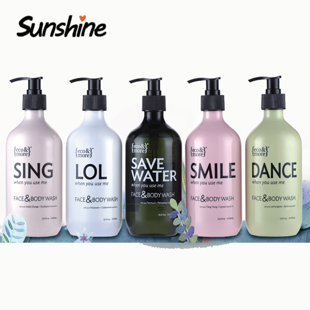 Empty pet 500ml plastic bottle shower gel shampoo bottle