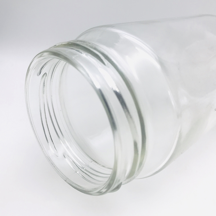 Empty pickled hot chili pepper sauce 370ml glass jar with airtight metal lid