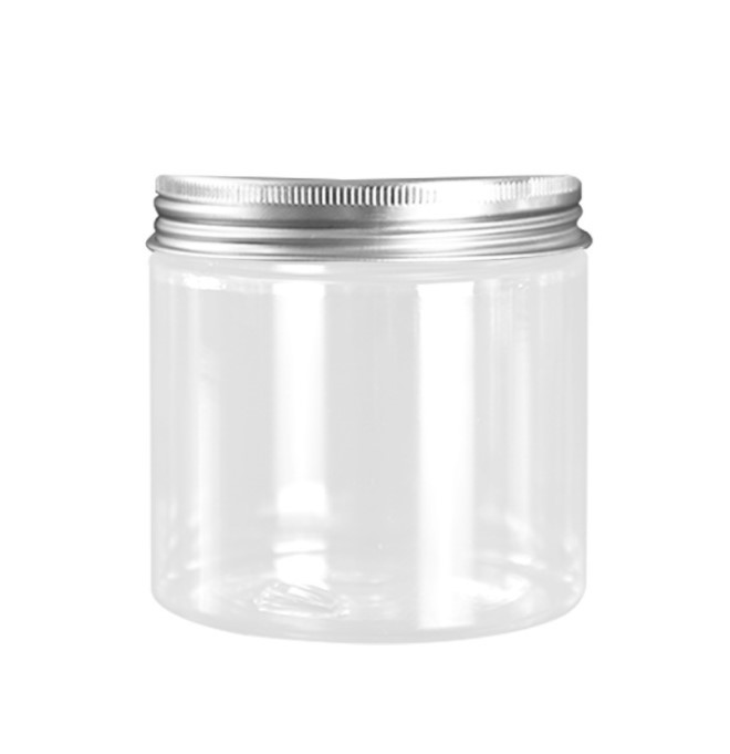 Empty plastic PET jars 50ml 80ml 100ml 120ml 200ml 250ml plastic conatiners with aluminum lids