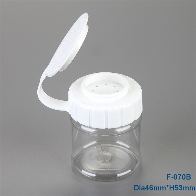 Empty plastic herbs and spice tools plastic spice jars seasoning pepper shaker bottle