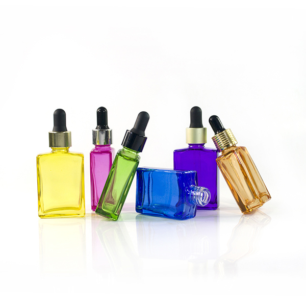 Empty rectangle square 1oz 30ml glass bottle for essential oil perfume