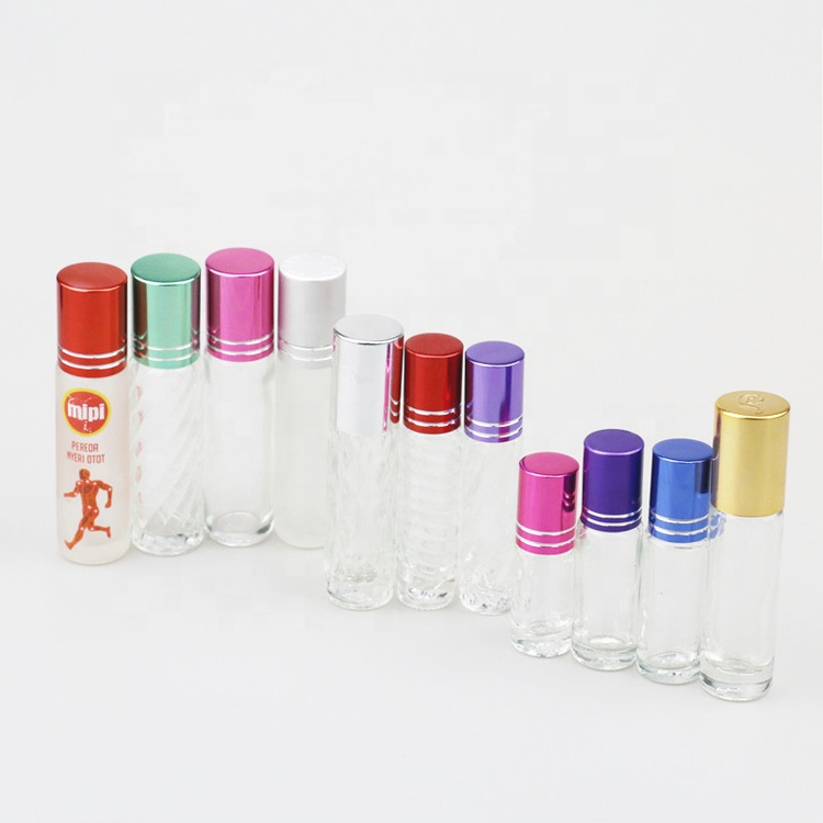 Empty refillable 3ml 5ml 6ml 8ml 10ml custom glass roll on perfume bottle