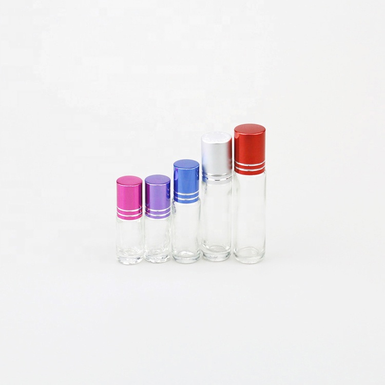 Empty refillable 3ml 5ml 6ml 8ml 10ml custom glass roll on perfume bottle
