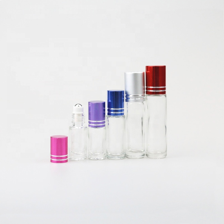 Empty refillable 3ml 5ml 6ml 8ml 10ml custom glass roll on perfume bottle