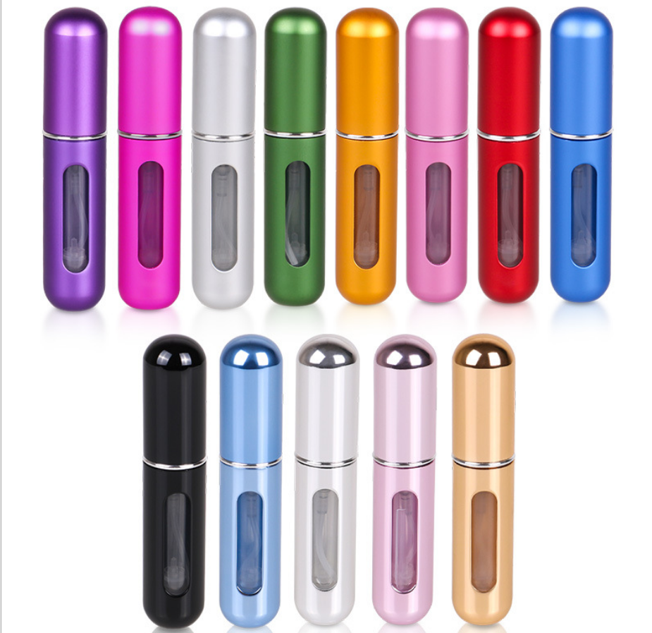Empty refillable 5ml mini portable perfume spray glass bottle