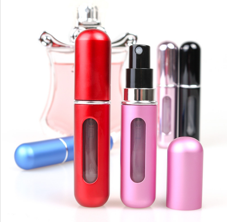 Empty refillable 5ml mini portable perfume spray glass bottle
