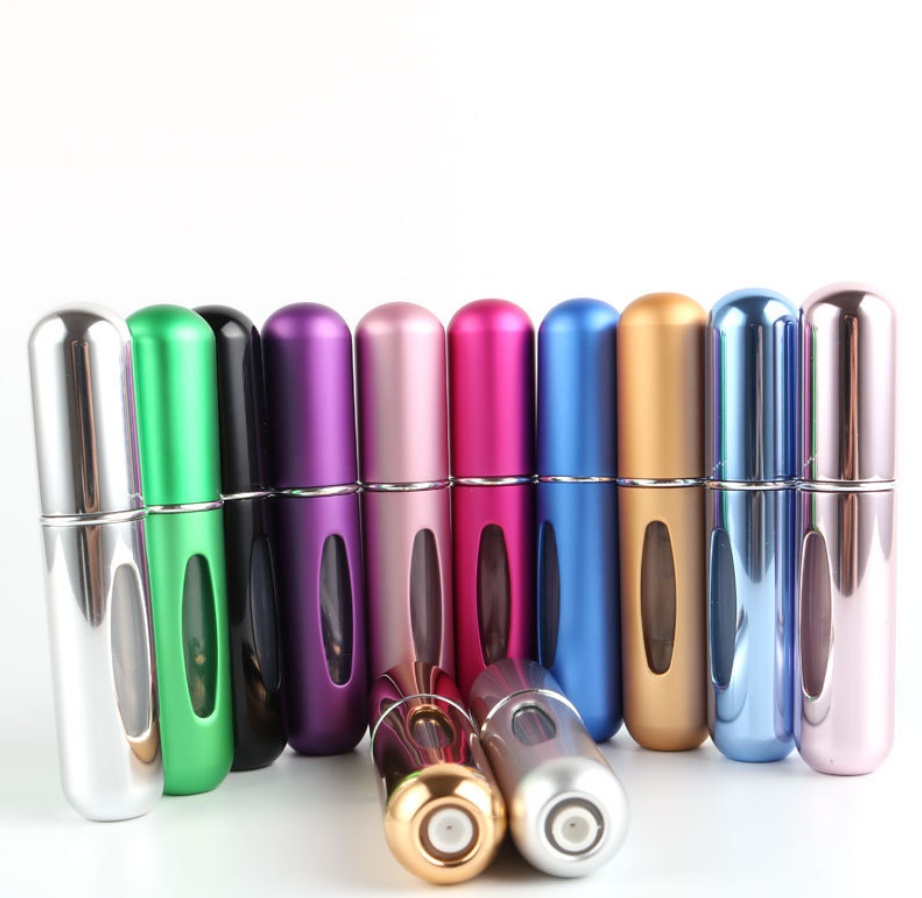 Empty refillable 5ml mini portable perfume spray glass bottle