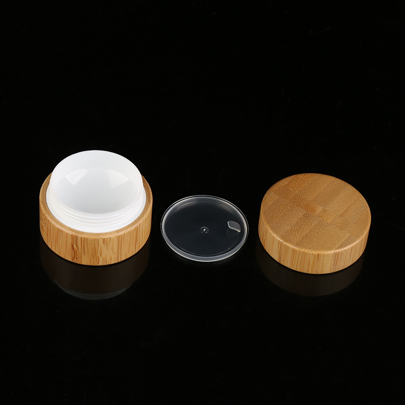 Empty refillable bamboo cosmetics cream container portable travel cosmetic cream jars 10ml 30ml 50ml