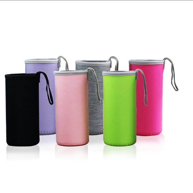 Empty reusable 500ml custom logo borosilicate water glass bottle with stainless steel lid