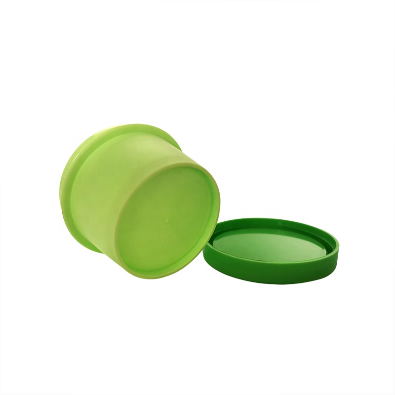 Empty round 50g 100g 200g black yellow pink green white PP plastic colored facial cream lotion jar