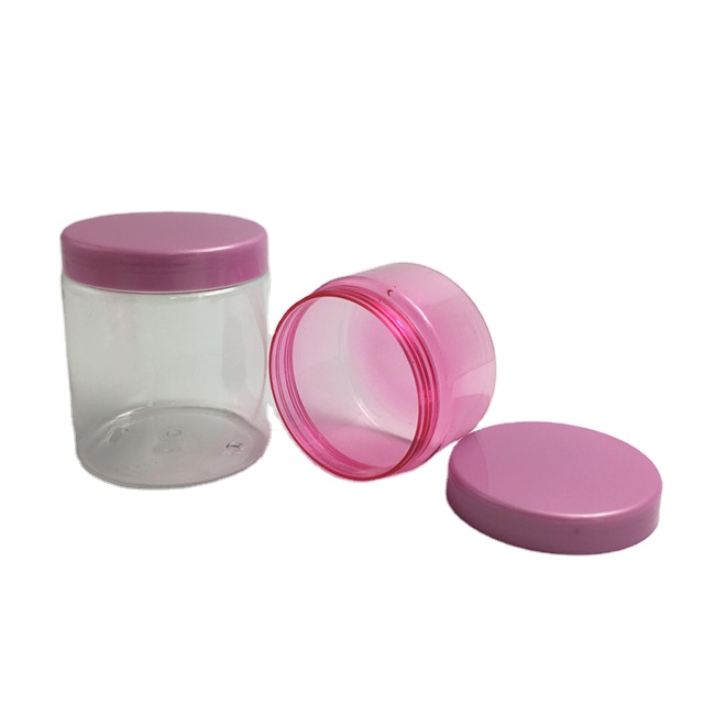 Empty round PET jar packaging,cosmetic empty PET cream jar