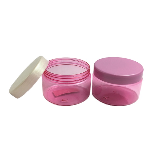 Empty round PET jar packaging,cosmetic empty PET cream jar