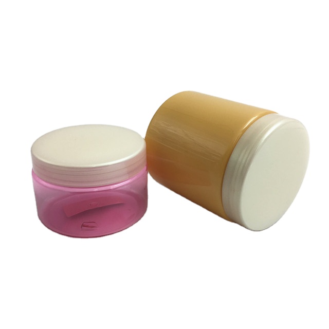 Empty round PET jar packaging,cosmetic empty PET cream jar