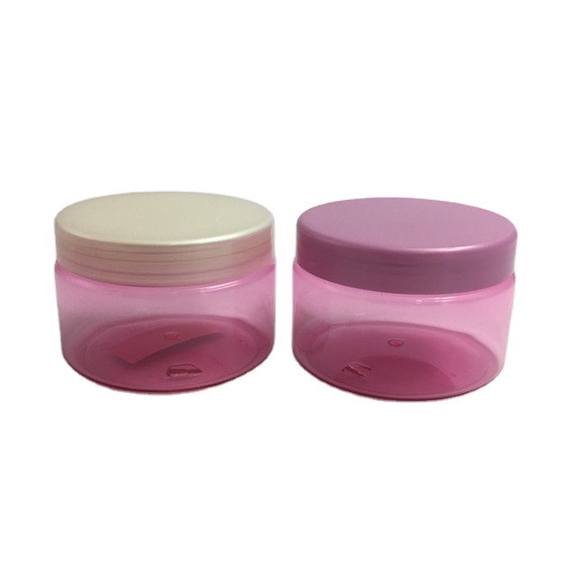 Empty round PET jar packaging,cosmetic empty PET cream jar